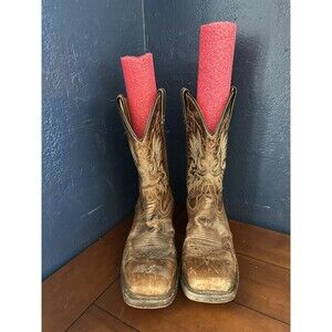 Double H Mens Cowboy Boots Size 9 D Brown Leather Square Toe Work DH5232